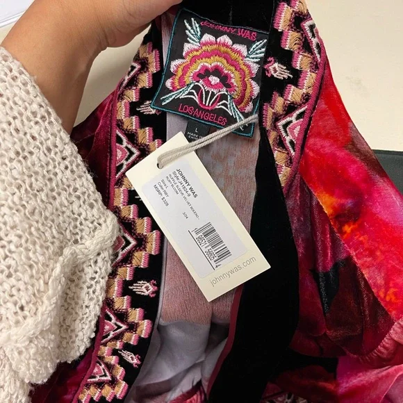 Johnny Was RUFFLE SLEEVE VELVET BOLERO - Picture 5 of 6